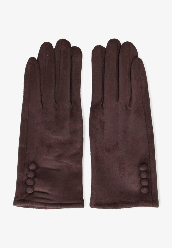 RĘKAWICZKI DAMSKIE Z WISKOZY Z OZDOBNYMI GUZIKAMI YINH1303