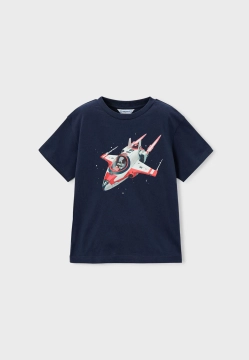 T-SHIRT CHŁOPIĘCY Z KRÓTKIM RĘKAWEM I NADRUKIEM MAYORAL 3067