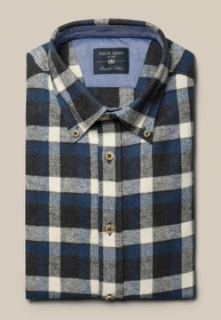 KOSZULA MĘSKA Z DŁUGIM RĘKAWEM W KRATĘ ASCOT SPORT 15828205