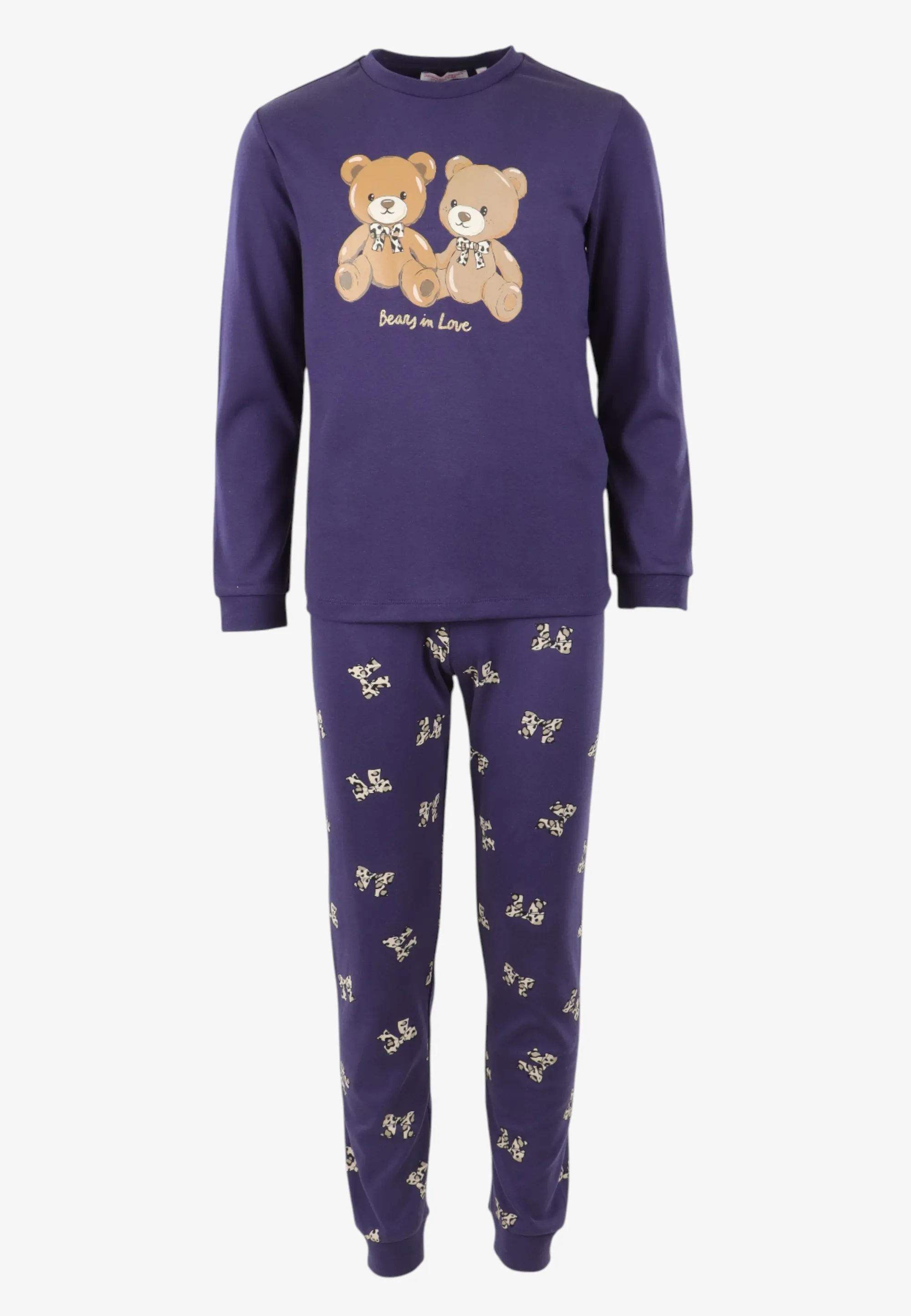 BAWEŁNIANA PIŻAMA DZIEWCZĘCA Z NADRUKIEM W MISIE I KOKARDKI Z ORIGINAL MARINES DFA3782FA