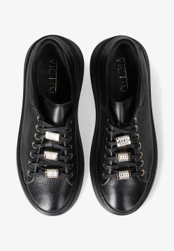 SKÓRZANE SNEAKERSY DAMSKIE NA GRUBSZEJ PODESZWIE VICTIM 9APB-L091