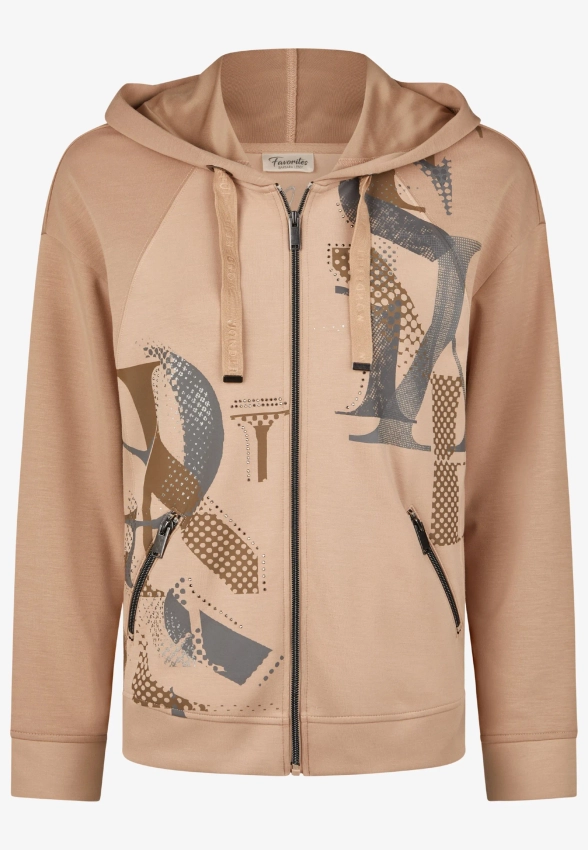 BLUZA DAMSKA ZAPINANA NA ZAMEK Z KAPTUREM BARBARA LEBEK 37110052