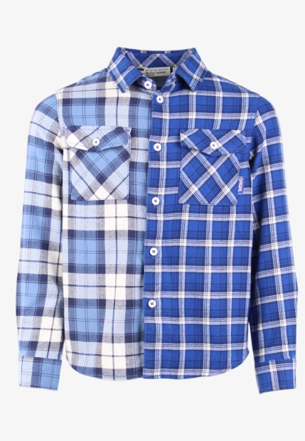 KOSZULA CHŁOPIĘCA Z DŁUGIM RĘKAWEM W KRATĘ ORIGINAL MARINES DFA2527BA