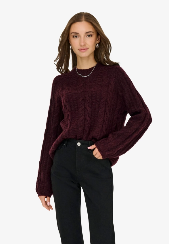 SWETER DAMSKI Z WARKOCZOWYM SPLOTEM JDY 15321106