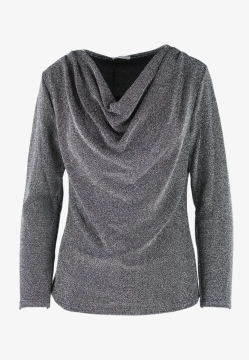 BŁYSZCZĄCY T-SHIRT DAMSKI Z DŁUGIM RĘKAWEM MAIN & LAND NMA149424