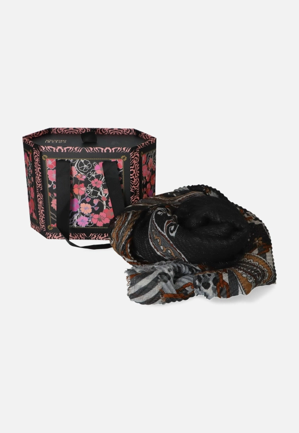 SZAL DAMSKI PRZEPLATANY METALICZNĄ NICIĄ COVERI COLLECTION 252204