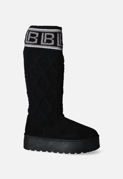 KOZAKI DAMSKIE NA PLATFORMIE Z DZIANINOWĄ CHOLEWKĄ LAURA BIAGIOTTI 9268