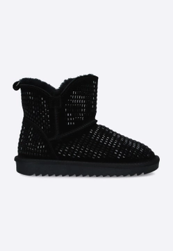 ŚNIEGOWCE DAMSKIE ZE SKÓRY ZAMSZOWEJ OZDOBIONE CZARNYMI CYRKONIAMI ARA 12-29903-01