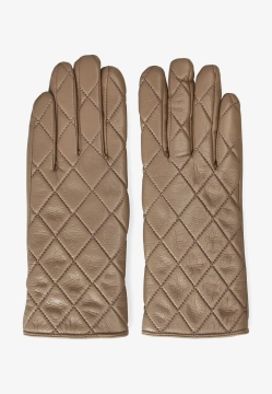 PIKOWANE RĘKAWICZKI DAMSKIE Z MIĘKKIEJ SKÓRY EKOLOGICZNEJ DIANA & CO FIRENZE DND8636