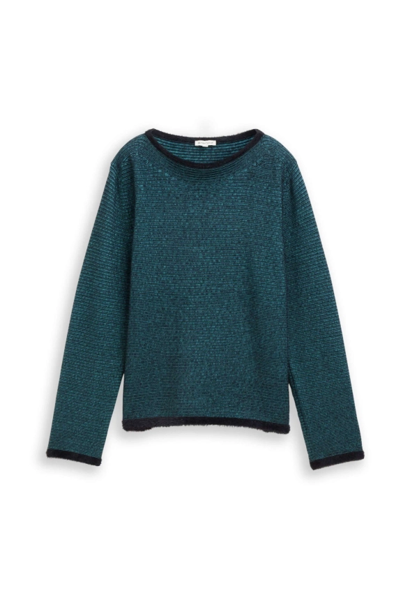 SWETER DAMSKI Z FUTERKOWYM WYKOŃCZENIEM TOM TAILOR 1049152