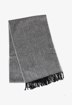 WEŁNIANY SZAL Z FRĘDZLAMI TOMMY HILFIGER AM0AM13593C