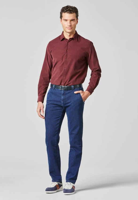 JEANSOWE SPODNIE MĘSKIE O ELEGANCKIM KROJU MODERN FIT MEYER 3921BONN