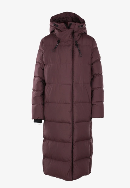 DŁUGA PUCHOWA KURTKA DAMSKA Z KAPTUREM JUNGE 225-1036-52