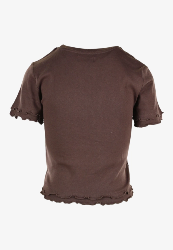 T-SHIRT DAMSKI Z FALBANKOWYM WYKOŃCZENIEM HAILYS SYN-BB2501014