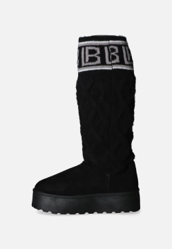 KOZAKI DAMSKIE NA PLATFORMIE Z DZIANINOWĄ CHOLEWKĄ LAURA BIAGIOTTI 9268