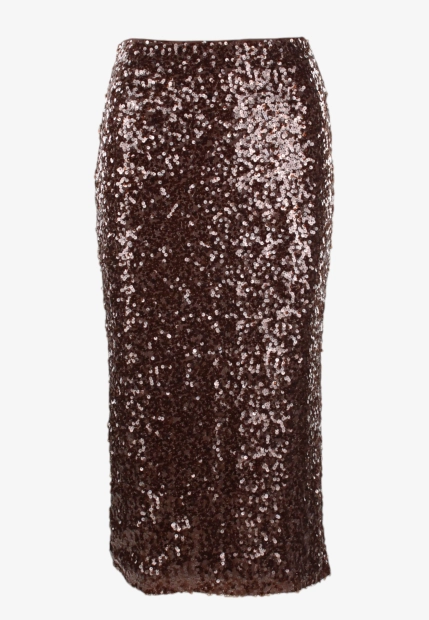 OŁÓWKOWA SPÓDNICA DAMSKA Z CEKIMANI PENNYBLACK EPOCA