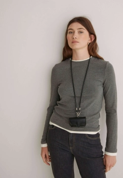 T-SHIRT DAMSKI Z DŁUGIM RĘKAWEM YERSE 43492