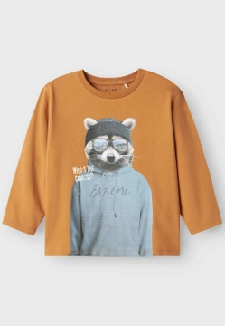 T-SHIRT CHŁOPIECY Z DŁUGIM RĘKAWEM Z NADRUKIEM NAME IT 13233694
