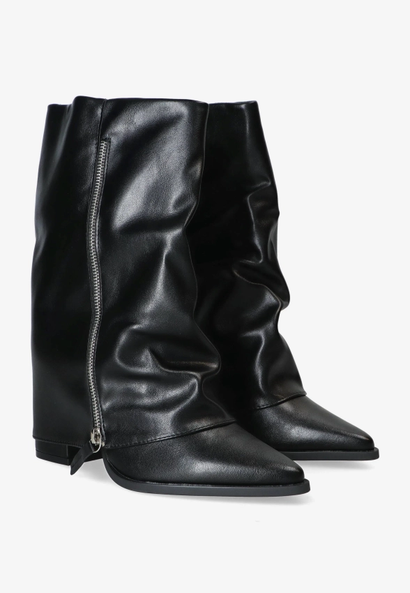 KOZAKI KOWBOJKI DAMSKIE ZE SKÓRY EKOLOGICZNEJ CLYO RQ25 115