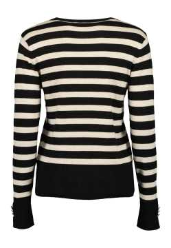 SWETER DAMSKI Z DŁUGIM RĘKAWEM W PASY BLUE SEVEN 248035