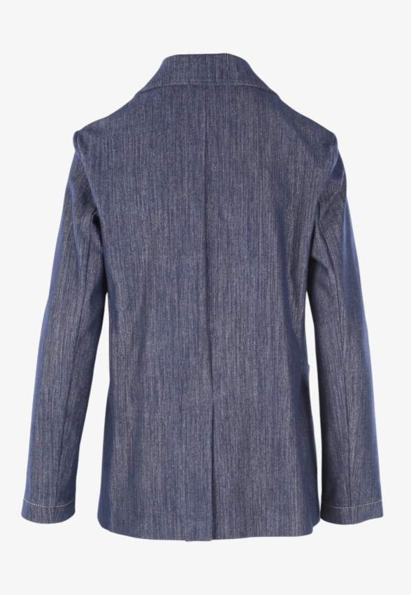 DWURZĘDOWA MARYNARKA DAMSKA Z JERSEYU O WYGLĄDZIE JEANSU PENNYBLACK ILIADE