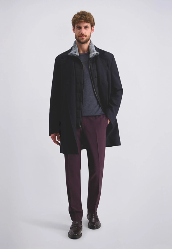 PŁASZCZ MĘSKI Z ODPINANĄ WASTAWKĄ Z FUTRZANYM KOŁNIERZEM PIERRE CARDIN C8 10183 0122