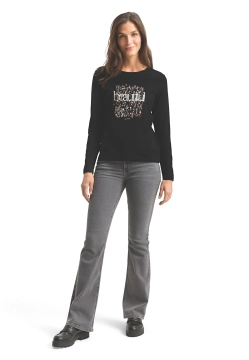 BAWEŁNIANY T-SHIRT DAMSKI Z DŁUGIM RĘKAWEM TOM TAILOR 1048951