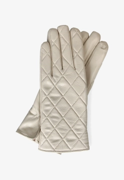 PIKOWANE RĘKAWICZKI DAMSKIE Z MIĘKKIEJ SKÓRY EKOLOGICZNEJ DIANA & CO FIRENZE DND8636