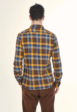 KOSZULA MĘSKA Z DŁUGIM RĘKAWEM W KRATĘ YES ZEE C809 OY00