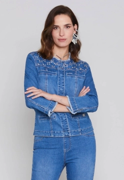 KURTKA DAMSKA JEANSOWA EMANUELA COSTA EC8043