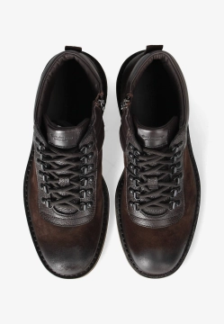 SKÓRZANE TRZEWIKI MĘSKIE BALDININI U6B222P1CRNP