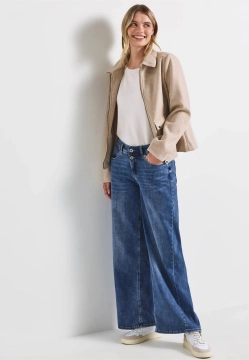 JEANSY DAMSKIE Z SZROKIMU NOGAWKAMI STREET ONE 2 379671
