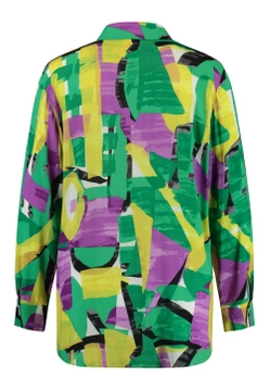 WIELOKOLOROWA KOSZULA DAMSKA Z DŁUGIM RĘKAWEM SAMOON 460055-21064
