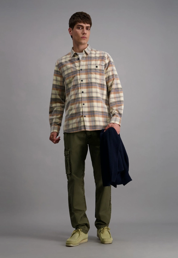 KOSZULA MĘSKA Z DŁUGIM RĘKAWEM W KRATĘ PIONIEER P1 40247 0000