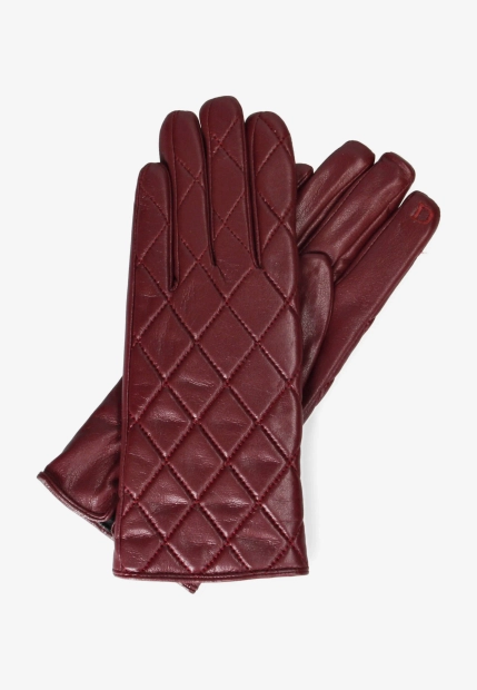 PIKOWANE RĘKAWICZKI DAMSKIE Z MIĘKKIEJ SKÓRY EKOLOGICZNEJ DIANA & CO FIRENZE DND8636