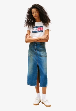 T-SHIRT DAMSKI Z KWIATOWYM MOTYWEM FLAGI TOMMY JEANS DW0DW20897