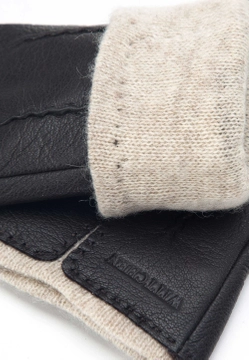 SKÓRZANE DAMSKIE RĘKAWICZKI Z WEŁNIANYM WNĘTRZEM WITTCHEN 44-6-511-DB