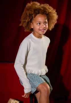 BLUZKA DZIEWCZĘCA Z PŁATKAMI MAYORAL 7030