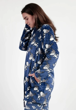 POLAROWY SZLAFROK DAMSKI SNOOPY ZAPINANY NA ZAMEK ADMAS Z KOLEKCJI PEANUTS 67301