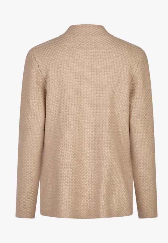 DZIANINOWA MARYNARKA DAMSKA Z TKANINY STRUKTURALNEJ Z DOMIESZKĄ WEŁNY BARBARA LEBEK 46510052