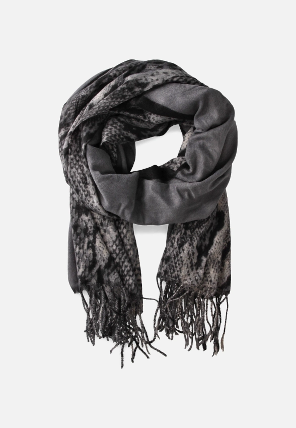 DUŻY CIEPŁY SZAL DAMSKI Z WĘŻOWYM WZÓREM COVERI COLLECTION 223505