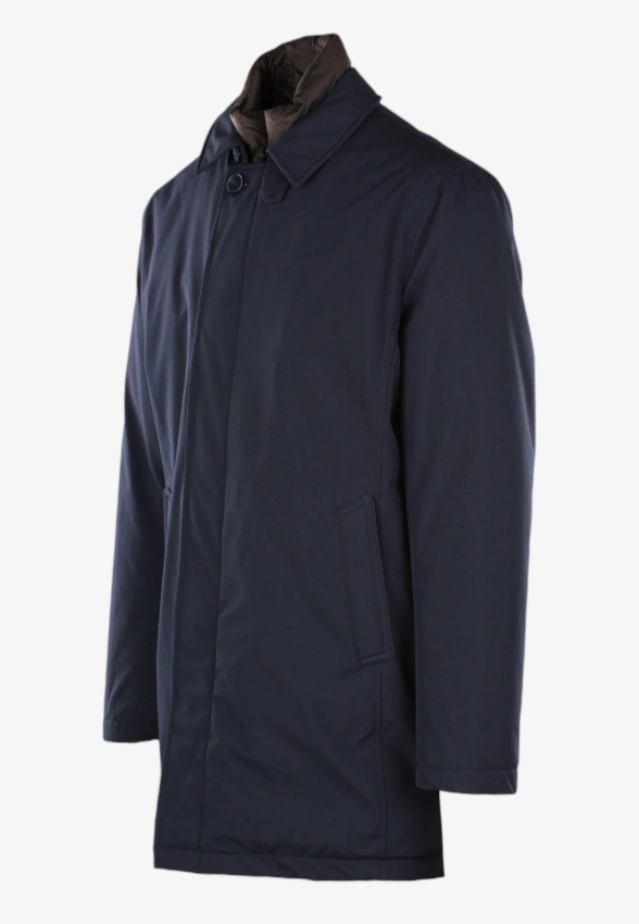 PŁASZCZ MĘSKI ZE STÓJKĄ I ODPINANĄ PIKOWANĄ WSTAWKĄ ROTTE MEDITERRANEE ORLANDO