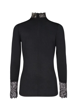 T-SHIRT DAMSKI Z KORONKOWYM WYKOŃCZENIEM SOYACONCEPT 24941