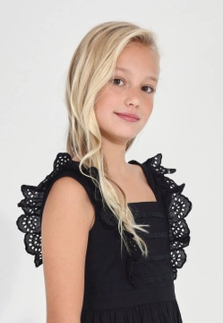 BAWEŁNIANA SUKIENKA Z AŻUREM DLA DZIEWCZYNKI MAYORAL 6918