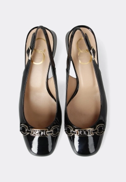 SKÓRZANE CZÓŁENKA DAMSKIE Z ODKRYTĄ PIĘTĄ CESARE CASADEI 50635