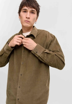 SZTRUKSOWA KOSZULA MĘSKA Z DŁUGIM RĘKAWEM JACK & JONES 12282351