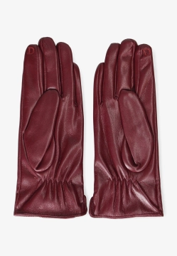 RĘKAWICZKI DAMSKIE Z MIĘKKIEJ SKÓRY EKOLOGICZNEJ DIANA & CO DND8631