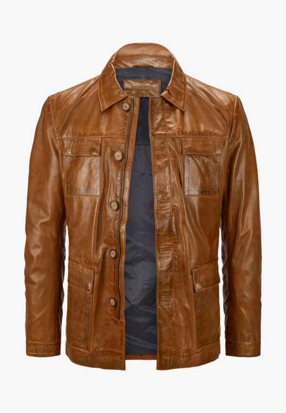 SKÓRZANA KURTKA MĘSKA WOSKOWANA MILESTONE 991053 21150