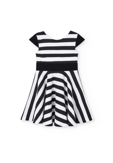 SUKIENKA DZIEWCZĘCA W PASKI Z TŁOCZONEJ DZIANINY BOBOLI 728546