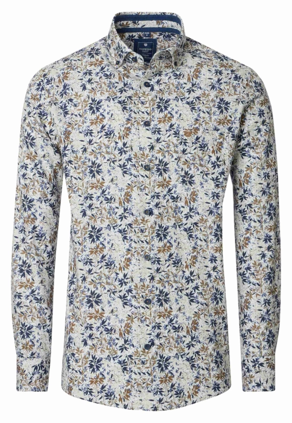 KOSZULA MĘSKA Z WZOREM W LIŚCIE REDMOND 252460111